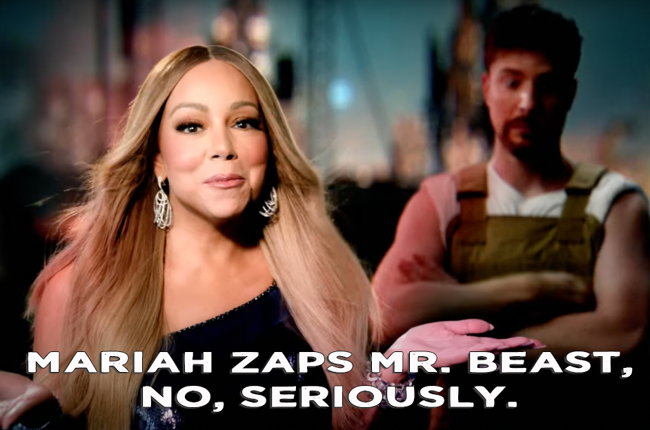 Mariah zaps Mr. Beast. No, seriously.