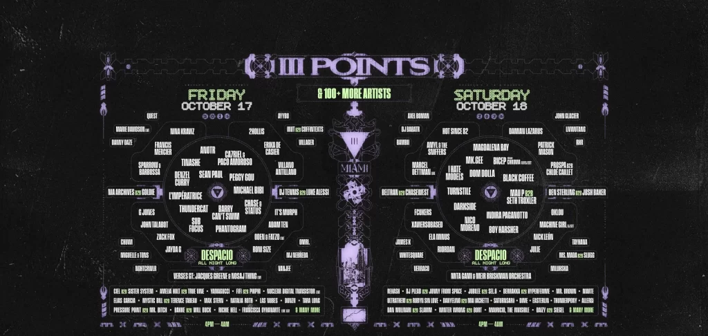III Points 2025: Miami’s Wynwood Blows Up Oct. 17–18 With Sean Paul, Phantogram, Thundercat & More