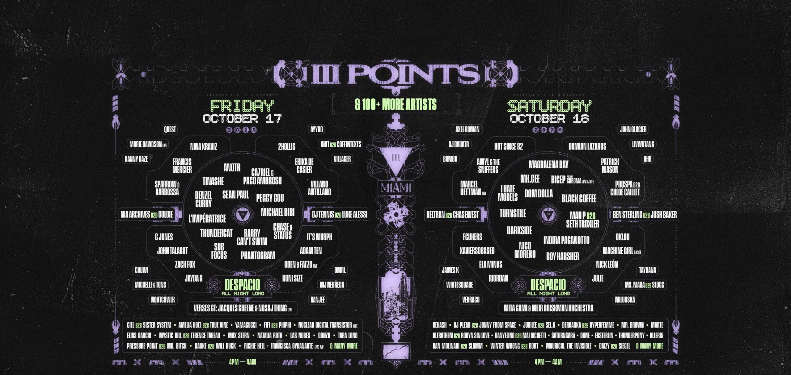 III Points 2025: Miami’s Wynwood Blows Up Oct. 17–18 With Sean Paul, Phantogram, Thundercat & More