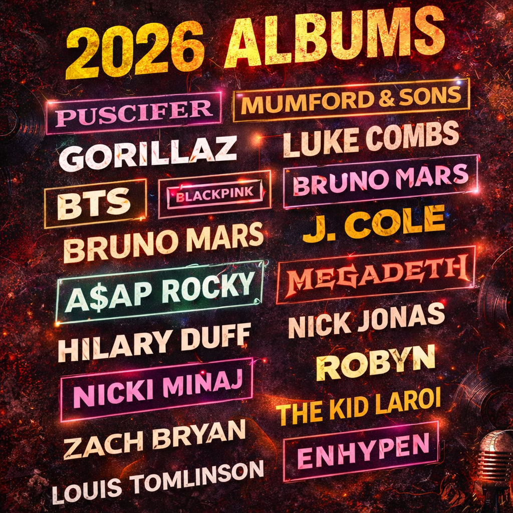 2026 Album Release Calendar: Puscifer, Mumford & Sons, Gorillaz, BTS & More