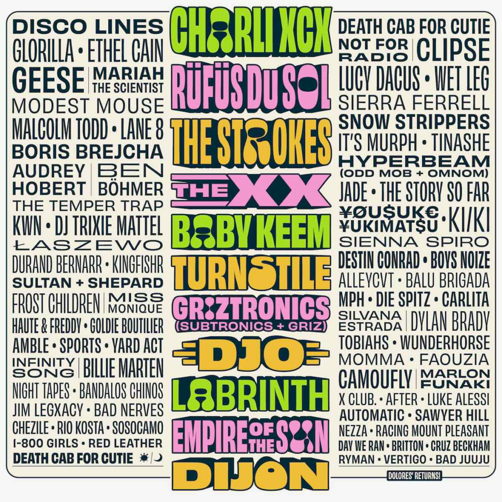 Outside Lands 2026 Lineup: RÜFÜS DU SOL, The Strokes, The xx & Charli XCX Headline