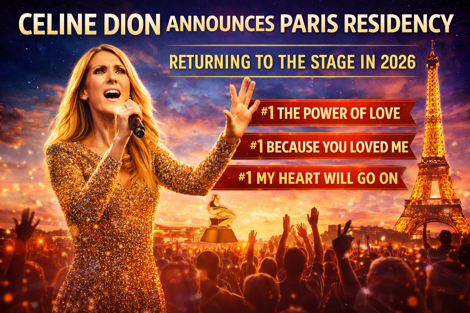 Celine Dion Announces 2026 Paris Residency