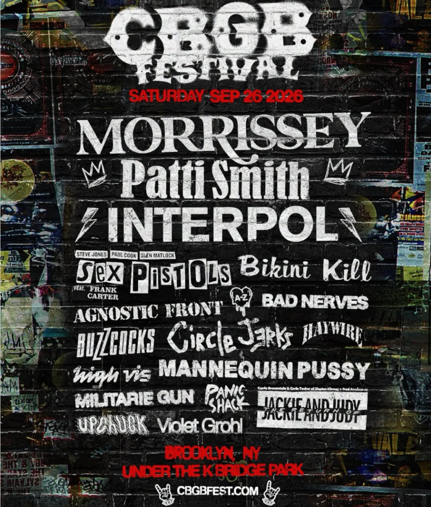 CBGB Festival 2026 Proves Punk Is Alive — Morrissey, Patti Smith, Interpol Lead Explosive Lineup