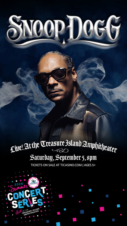 Snoop Dogg Headlines Treasure Island Summer Concert Series 2026 — Hip-Hop Icon Leads Stacked Lineup