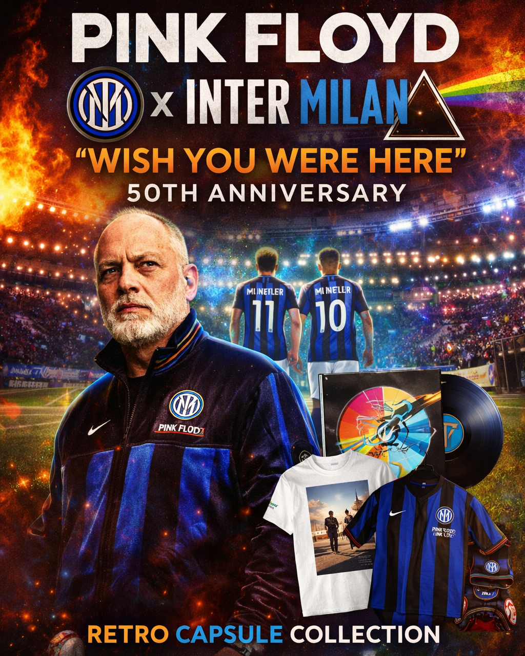 Pink Floyd x Inter Milan? “Wish You Were Here” 50th Anniversary Gets Unexpected Soccer Collab