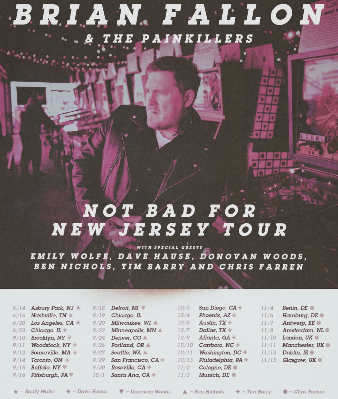 Brian Fallon & The Painkillers Announce Massive 2026 Tour Supporting New Album