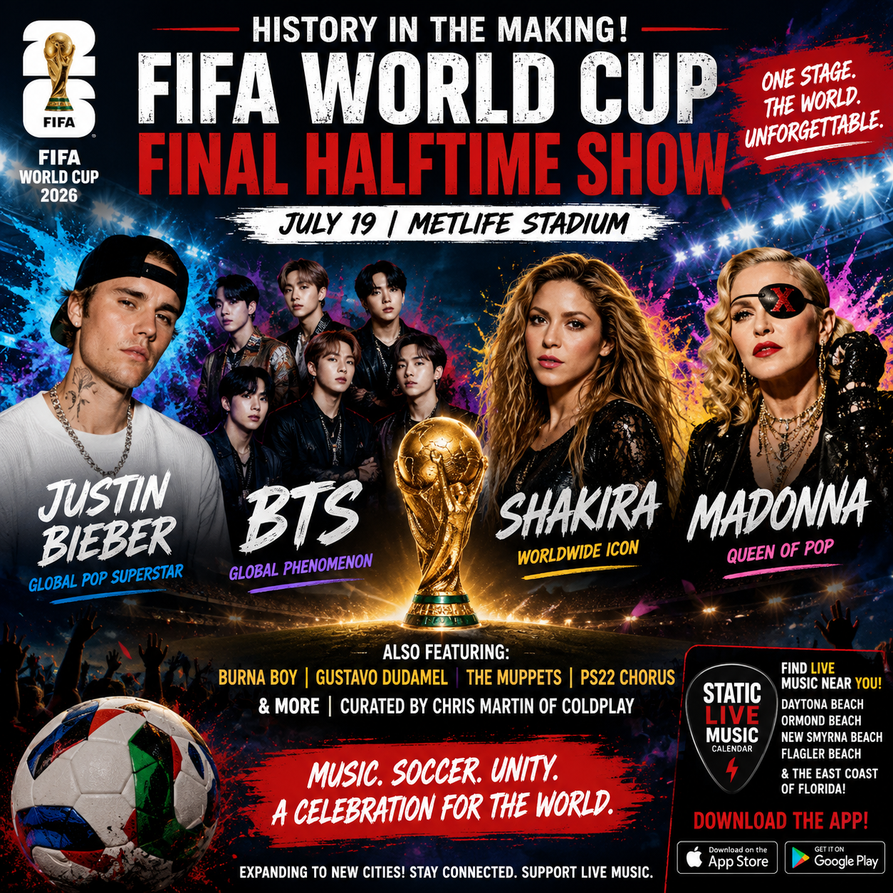 Justin Bieber Joins FIFA World Cup Final Halftime Show Alongside Shakira, Madonna and BTS