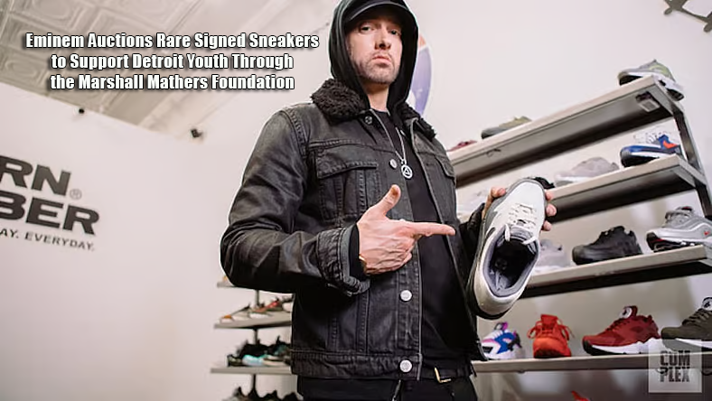 Eminem Auctions Rare Signed Sneakers to Support Detroit Youth Through the Marshall Mathers Foundation