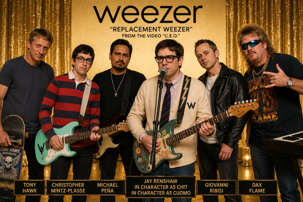 Weezer Embraces the Absurd Again With Star-Studded “C.E.O.” Music Video